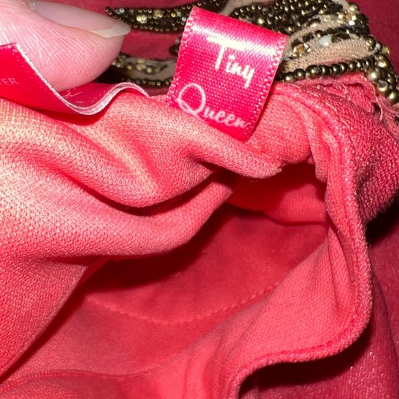 Tiny Queen Girl's Clothing Coral Pageant Interview or Appearance Dress 6-8 - Picture 6 of 7